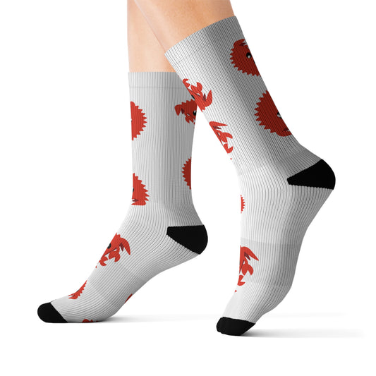 White Ferris the Crab Socks